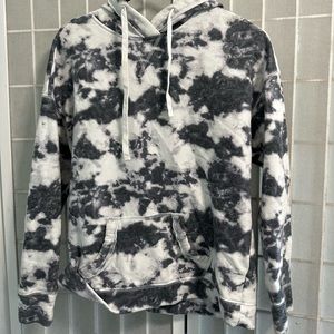 HOLLISTER Tie Dye - black and white hoodie size XS